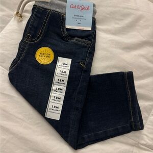 Cat & Jack Toddler Boys Navy Straight Jeans NWT 18 months